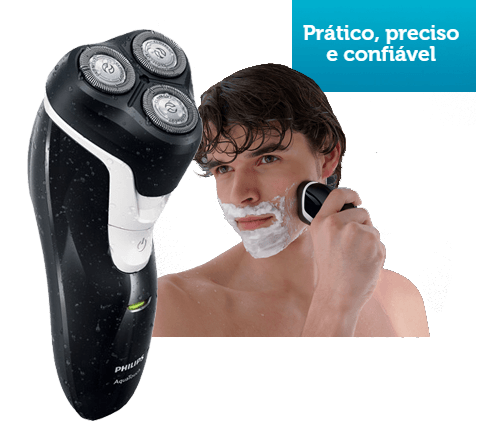 Barbeador Philips AquaTouch AT610/ 14 Seco e Molhado
