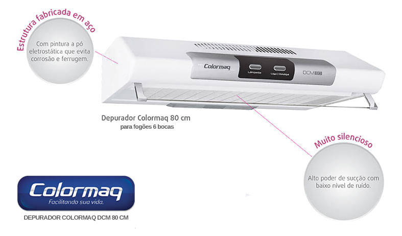 Depurador Colormaq 80cm