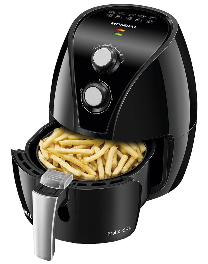Fritadeira Mondial Air Fryer Pratic, 1270W, 2,4 Litros, Frita Sem Óleo