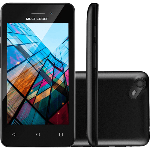 Smartphone Multilaser MS40S, 3G, Quad-Core, 8 GB, Câmera 5MP, Preto - P9025 Menor preço em Smartphone Multilaser MS40S, 3G, Quad-Core, 8 GB, Câmera 5MP, Preto - P9025