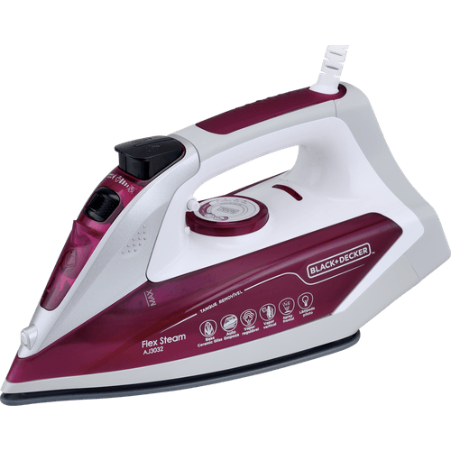 Ferro de Passar à Vapor Black e Decker, Revestimento Ceramic Gliss - AJ3032B Menor preço em Ferro de Passar à Vapor Black e Decker, Revestimento Ceramic Gliss - AJ3032B