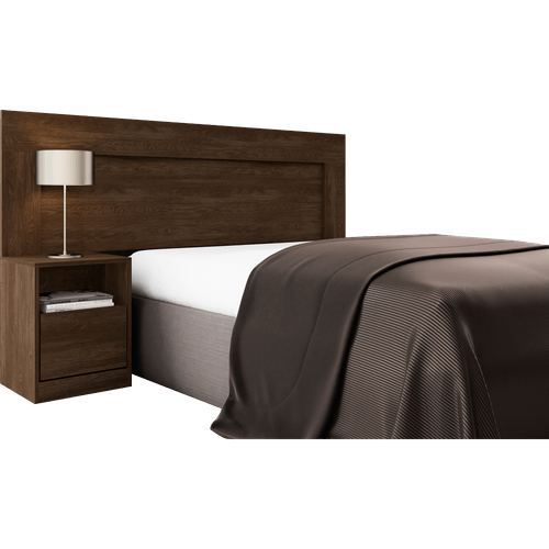 Cabeceira Casal com 1 Criado, MDP, Verniz Alto Brilho - Demóbile London Menor preço em Cabeceira Casal com 1 Criado, MDP, Verniz Alto Brilho - Demóbile London