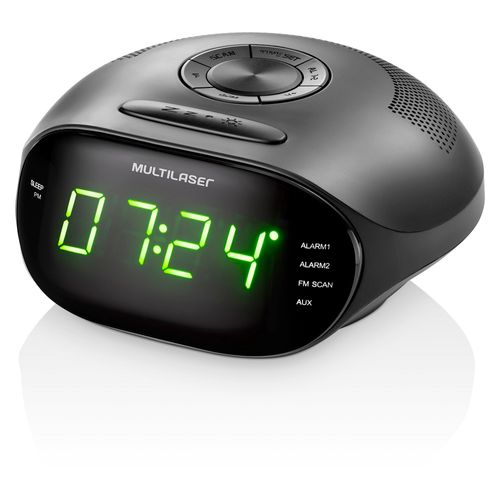 Caixa De Som Radio Relogio 5w LED Verde Bivolt - SP202 Menor preço em Caixa De Som Radio Relogio 5w LED Verde Bivolt - SP202