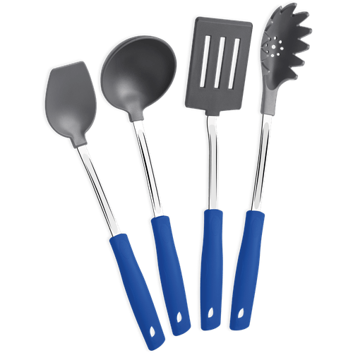 Conjunto de Utensílios Easy Tramontina, 4 peças, em Aço Inox, Azul - 25099107 é boa?