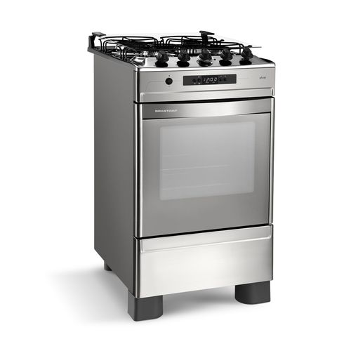 Fogão 4 Bocas Brastemp Ative! Timer Grill Menor preço em Fogão 4 Bocas Brastemp Ative! Timer Grill