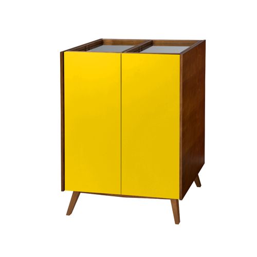 Adega 2 Portas Novita com Bandejas em Espelho - Nogal/Amarelo é boa?