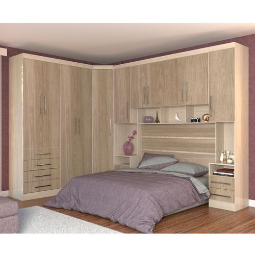 Quarto Modulado Queen Smart 11 Portas 8 Gavetas - Crema/Amendôa Menor preço em Quarto Modulado Queen Smart 11 Portas 8 Gavetas - Crema/Amendôa