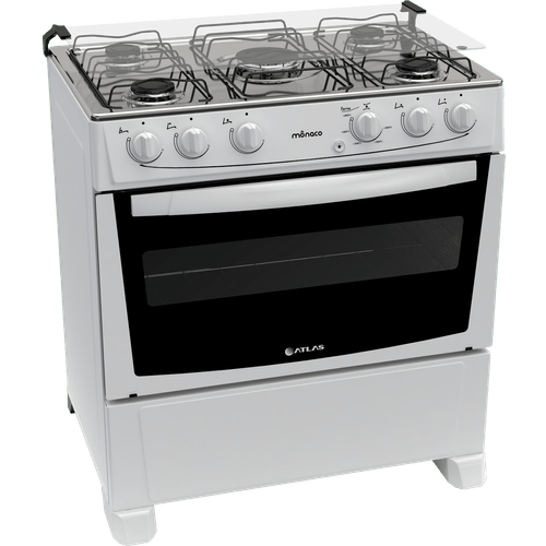Fogão 5 Bocas de Piso Atlas Mônaco Glass Branco - VT12 - Bivolt Menor preço em Fogão 5 Bocas de Piso Atlas Mônaco Glass Branco - VT12 - Bivolt