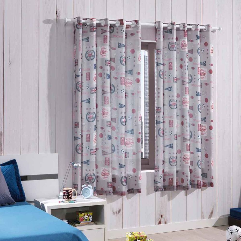 Cortina Infantil Para Quarto De 2 00×1 80m Poli Estampado Novo Mundo Cortina Infantil Para Quarto De 2 00×1 80m Poli Estampado Novo Mundo