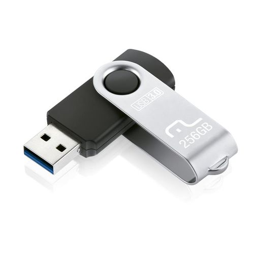 Pendrive USB 3.0 TWIST Preto 256GB Multilaser PD692 Menor preço em Pendrive USB 3.0 TWIST Preto 256GB Multilaser PD692