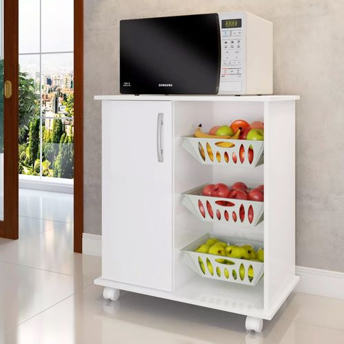 Balcão Fruteira com 3 Cestos e 1 Porta - Pintura UV Alto Brilho Branco é boa?
