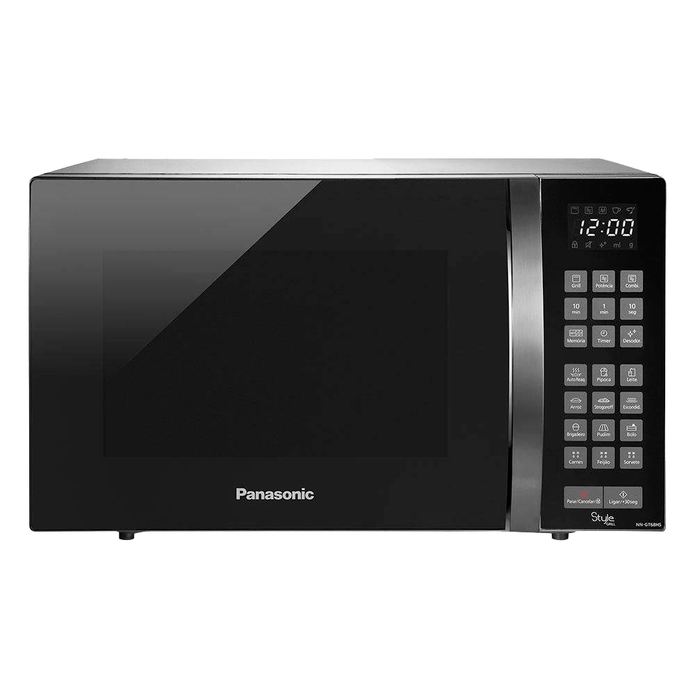 Micro-ondas Panasonic Style Grill, 1000W, 30 Litros, Inox - NNGT68HSRU - Novo Mundo