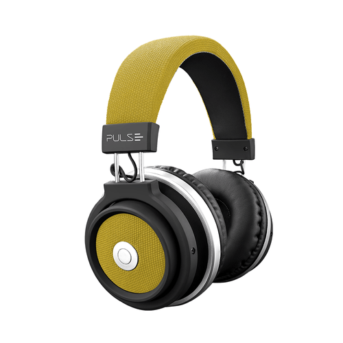 Fone de Ouvido Headphone Bluetooth Large Amarelo Pulse Sound Ph233