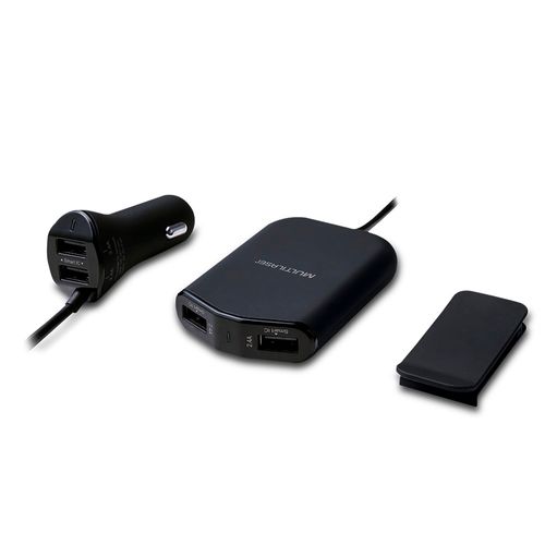 Carregador Automotivo Concept 4 Portas Usb P/ Banco Traseiro Preto Multilaser - CB116 Menor preço em Carregador Automotivo Concept 4 Portas Usb P/ Banco Traseiro Preto Multilaser - CB116