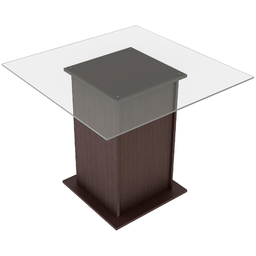 Mesa de Jantar Quadrada em Madeira com Tampo em Vidro - Madesa 5295A Menor preço em Mesa de Jantar Quadrada em Madeira com Tampo em Vidro - Madesa 5295A