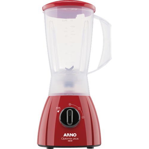 Menor preço em Liquidificador Arno Optimix Plus, 550W, 2 Velocidades, Vermelho - LN25