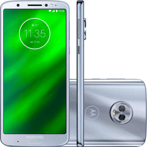 Celular Smartphone Motorola Moto G6 Plus Xt1926 64gb Azul Topázio - Dual Chip