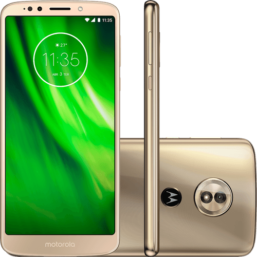 Celular Smartphone Motorola Moto G6 Play Xt1922 32gb Dourado - Dual Chip
