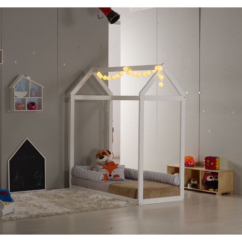 Mini Cama Montessoriano Casinha II Branco - Casatema Menor preço em Mini Cama Montessoriano Casinha II Branco - Casatema