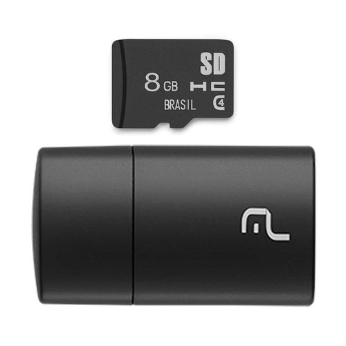 Pen drive 2 em 1 Classe 4 Micro SD 8GB Multilaser - MC161 Menor preço em Pen drive 2 em 1 Classe 4 Micro SD 8GB Multilaser - MC161