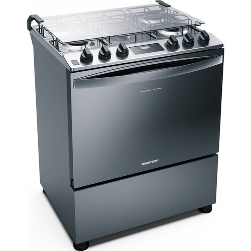 Fogão 5 Bocas Brastemp Inox - Bivolt - Bfs5pcruna