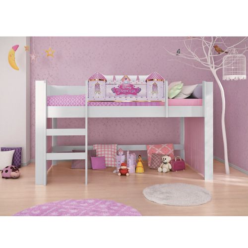 Cama Alta Infantil Princesas Disney Play com Cortina - Pura Magia Menor preço em Cama Alta Infantil Princesas Disney Play com Cortina - Pura Magia