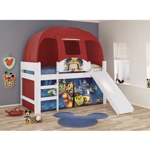 Cama Infantil com Escorrega e Barraca Mickey Disney - Pura Magia Menor preço em Cama Infantil com Escorrega e Barraca Mickey Disney - Pura Magia
