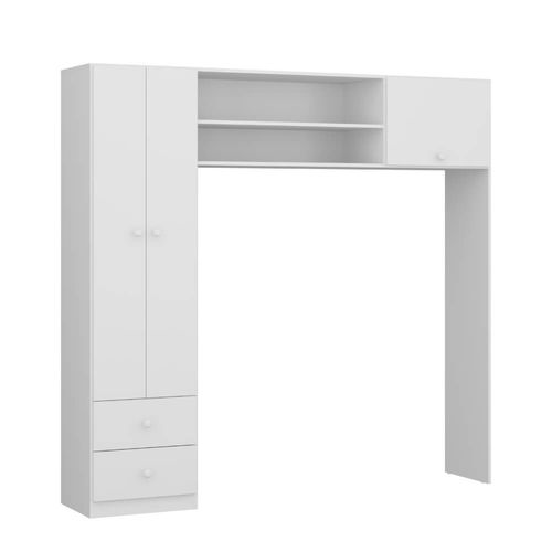 Guarda Roupa Infantil Modular 3 Portas e 2 Gavetas - Branco Menor preço em Guarda Roupa Infantil Modular 3 Portas e 2 Gavetas - Branco