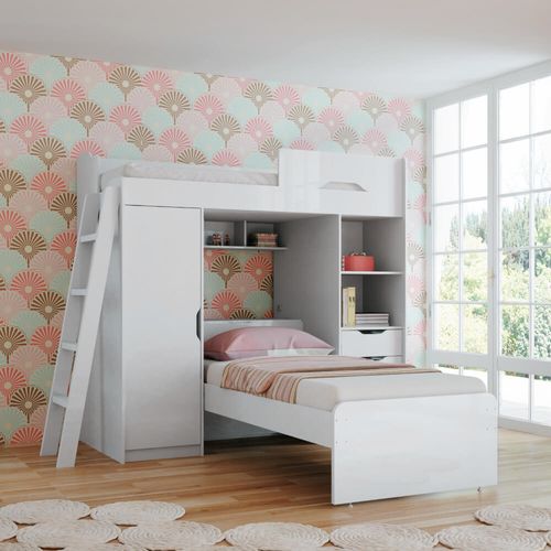 Beliche Multifuncional Conect 100% MDF - Branco Menor preço em Beliche Multifuncional Conect 100% MDF - Branco