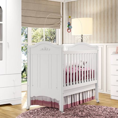 Berço Mini Cama Provençal Americano 100% MDF - Branco HP Menor preço em Berço Mini Cama Provençal Americano 100% MDF - Branco HP