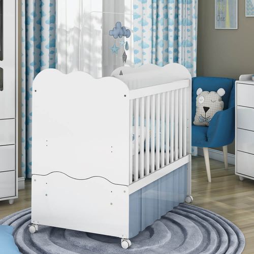 Berço Mini Cama Nuvem de Algodão com Regulagem de Altura - Branco Menor preço em Berço Mini Cama Nuvem de Algodão com Regulagem de Altura - Branco