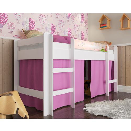 Cama Infantil Alta com Cortina Rosa - Branco é boa?