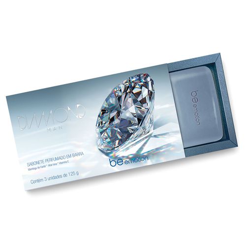 Sabonete em Barra Masculino Diamond Man Be Emotion Menor preço em Sabonete em Barra Masculino Diamond Man Be Emotion