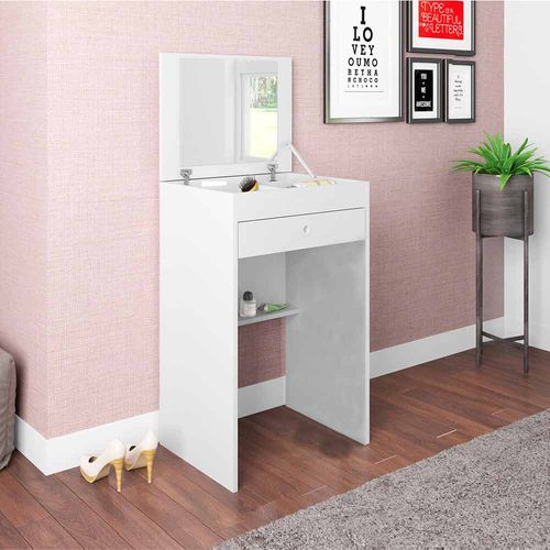 Penteadeira Mimo com Organizador na Gaveta - Branco Menor preço em Penteadeira Mimo com Organizador na Gaveta - Branco