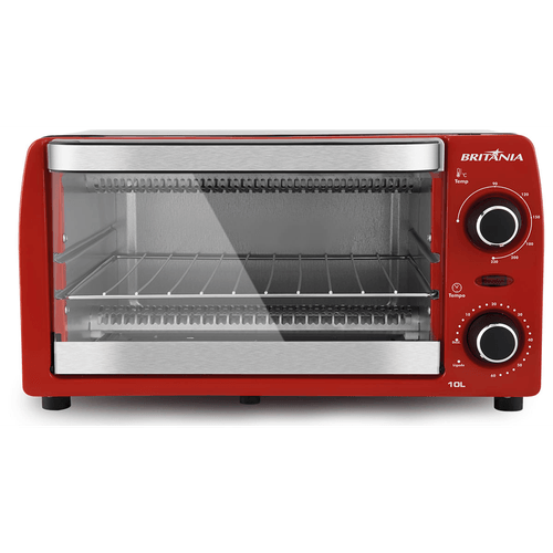 Forno Elétrico Britânia com Timer 10L, 1050W, Vermelho - BFE10V Menor preço em Forno Elétrico Britânia com Timer 10L, 1050W, Vermelho - BFE10V