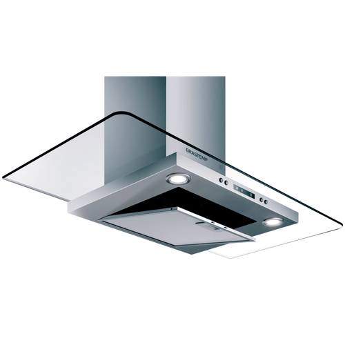 Coifa de Parede Brastemp 90cm, 4 Velocidades, Para 4 e 6 Bocas, Autodesligamento, Função Turbo, Inox - BAP90AR Menor preço em Coifa de Parede Brastemp 90cm, 4 Velocidades, Para 4 e 6 Bocas, Autodesligamento, Função Turbo, Inox - BAP90AR