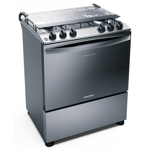Fogão 5 Bocas de Piso Brastemp, Acendimento Automático, Inox - BFS5NCRUNA - Bivolt Menor preço em Fogão 5 Bocas de Piso Brastemp, Acendimento Automático, Inox - BFS5NCRUNA - Bivolt