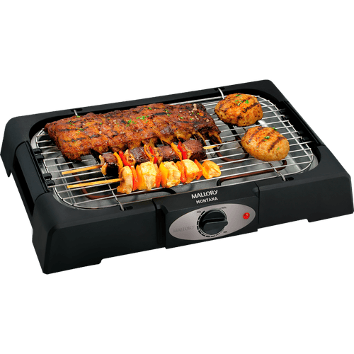 Churrasqueira Elétrica Mallory Montana, Seletor de Temperatura, Preto - B9680087 Menor preço em Churrasqueira Elétrica Mallory Montana, Seletor de Temperatura, Preto - B9680087