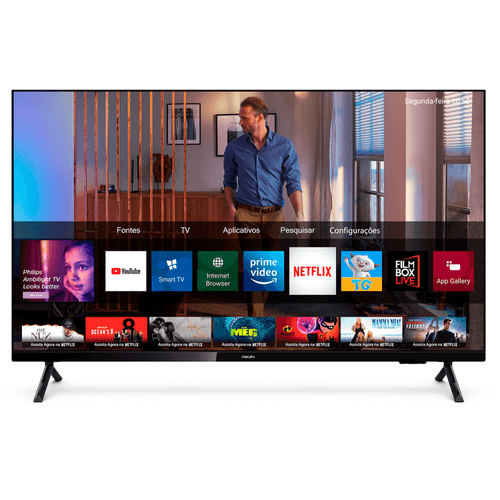 Smart TV Led 43'' Philips Full HD USB Wi-fi HDMI PFG6825/78 Menor preço em Smart TV Led 43'' Philips Full HD USB Wi-fi HDMI PFG6825/78