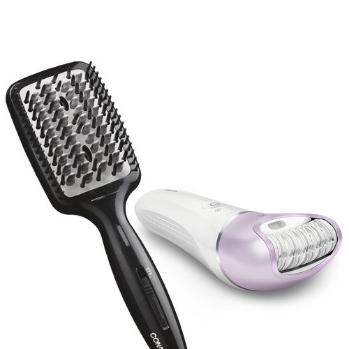 Depilador Satinelle Advanced Philips + Escova Elétrica Alisadora Diamond Brilliance Conair - | Bivolt Menor preço em Depilador Satinelle Advanced Philips + Escova Elétrica Alisadora Diamond Brilliance Conair - | Bivolt