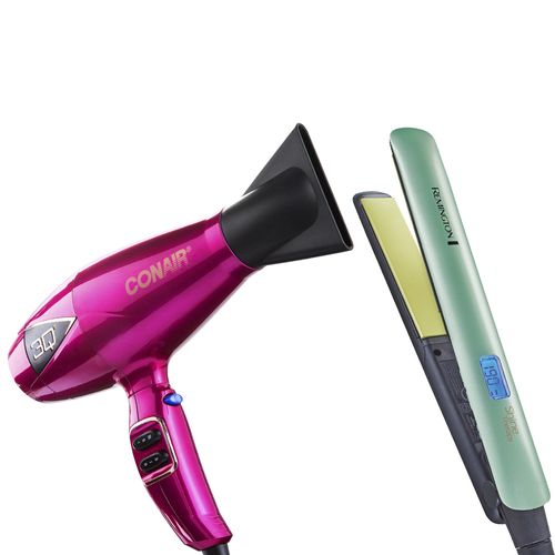 Secador 3Q Conair + Prancha Shine Therapy 2x Remington Menor preço em Secador 3Q Conair + Prancha Shine Therapy 2x Remington