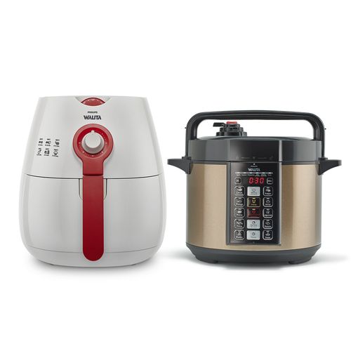 Fritadeira Elétrica Airfryer Viva Philips Walita + Panela De Pressão Elétrica Viva Digital Philips Walita Menor preço em Fritadeira Elétrica Airfryer Viva Philips Walita + Panela De Pressão Elétrica Viva Digital Philips Walita