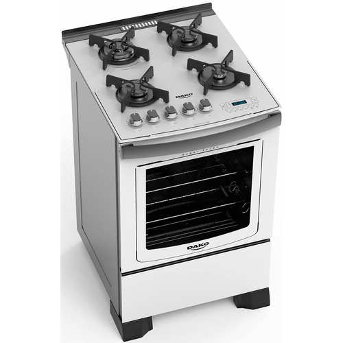 Fogão 4 Bocas de Piso Dako Turbo Glass, Branco - Dakolors DP4VTP-BC0 - Bivolt Menor preço em Fogão 4 Bocas de Piso Dako Turbo Glass, Branco - Dakolors DP4VTP-BC0 - Bivolt