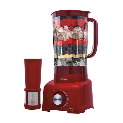 Liquidificador Philco PH900 Vermelho - Potência 900W, 12 velocidades e pulsar, Função Ice Menor preço em Liquidificador Philco PH900 Vermelho - Potência 900W, 12 velocidades e pulsar, Função Ice