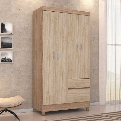 Roupeiro em MDP 4 Portas Lotus - Demóbile Menor preço em Roupeiro em MDP 4 Portas Lotus - Demóbile