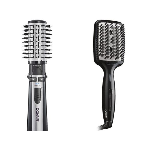 Escova Modeladora Rotating Air Brush Diamond Brilliance Conair + Escova Elétrica Alisadora Diamond Brilliance Conair Menor preço em Escova Modeladora Rotating Air Brush Diamond Brilliance Conair + Escova Elétrica Alisadora Diamond Brilliance Conair