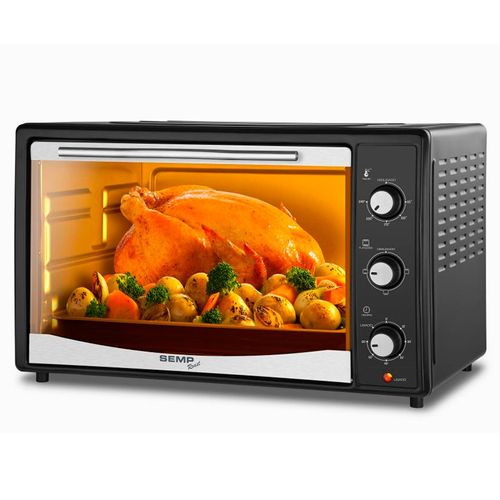 Forno Elétrico Semp Roast 42 Litros FO6015PR - Seletor de Resistência, Timer sonoro 60min - 110V Menor preço em Forno Elétrico Semp Roast 42 Litros FO6015PR - Seletor de Resistência, Timer sonoro 60min - 110V