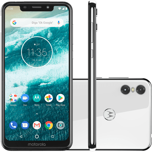 Celular Smartphone Motorola Moto One Xt1941 64gb Branco - Dual Chip