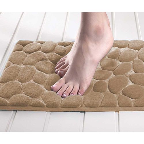 Tapete de Banheiro Elementar Inspiração Bege Escuro 60cm x 40cm Home Design Corttex Menor preço em Tapete de Banheiro Elementar Inspiração Bege Escuro 60cm x 40cm Home Design Corttex