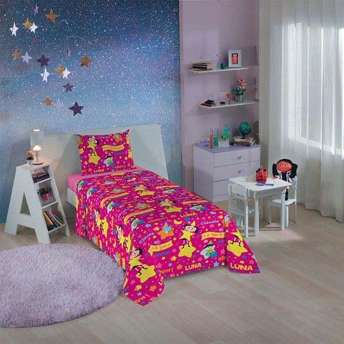 Jogo de Cama Solteiro Show da Luna Rosa com 2 peças Lepper Menor preço em Jogo de Cama Solteiro Show da Luna Rosa com 2 peças Lepper